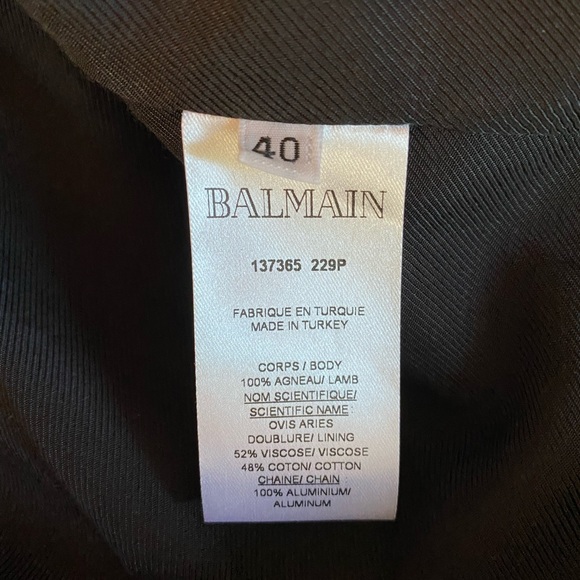 ❌SOLD❌ Balmain blue suede fringe cropped jacket - Picture 6 of 6